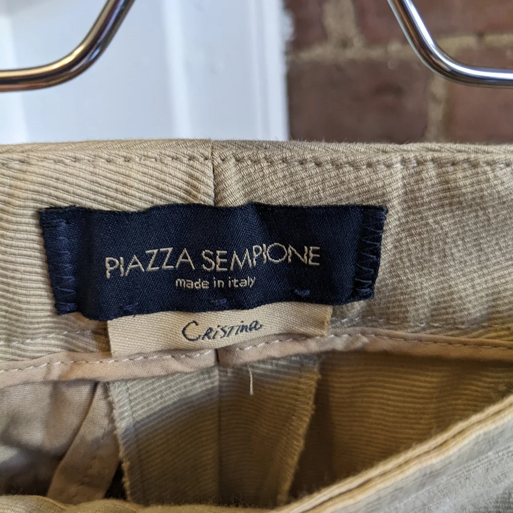 Piazza Sempione Christina  Front Pleat Beige Trousers IT 40 - Picture 5 of 8